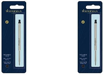 Waterman Ballpoint Pen Refill | Medium Point | Black Ink | 1 Count (Pack of 2)