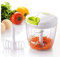 UBOON - Picadora manual de alimentos, trituradora de verduras, minipicadora para trocear frutas | Cortador de Carne y Verduras | Picadora Manual de 3 cuchillas con Cuerda (900ml)