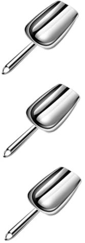 Alipis 3pezzi Paletta Acciaio Inossidabile Per Ghiaccio e Ingredienti Cucina Scavino Per Farina Noci e Caramelle Strumento Compatto e Leggero Per Uso Domestico