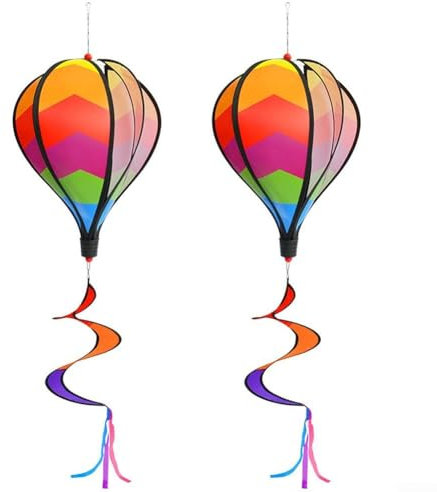 Crea un ambiente festivo con molinillos de viento con globos de aire, paquete de 2