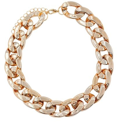 Goldkette Hundehalsband, Einstellbare Haustierkette mit Verlängerungskette für Kleine Mittelgroße Hunde und Haustiere, Leichter Plastikhund Gold Halskette Schmuck (Roségold)