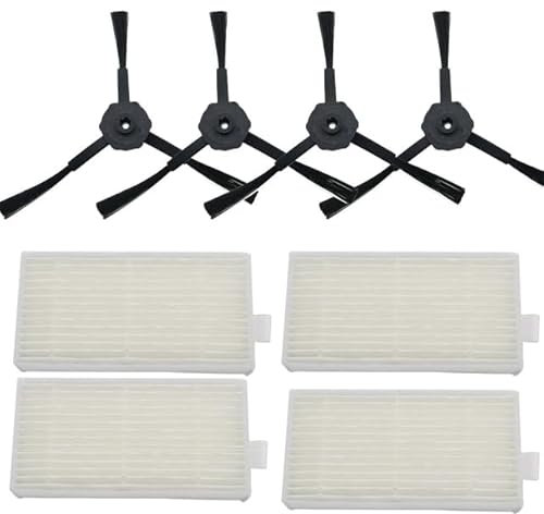 INF Accessori di Ricambio per iLife V5S/V5S Pro/V50/V5/X5/V3S/V3S Pro/V3L, Set di Accessori per la Sostituzione dell'aspirapolvere, 4 filtri, 5 spazzole Laterali