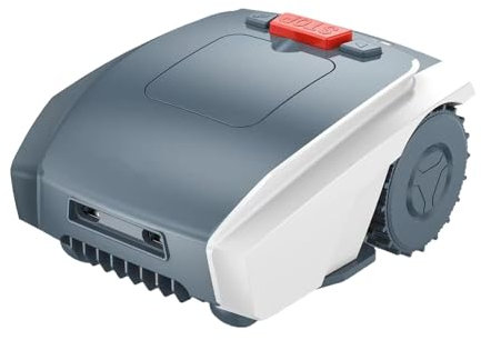Kindevieft Vollautomatischer RasenmäHer, GartenrasenmäHer, Rasenroboter, Wegplanung, Wetterfest, Sicherheitsschutzvorrichtung, Automatisches Laden, FüR Kleine Bis Mittlere GäRten,Grey