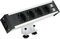 Enchufe de mesa con RJ45, 4 enchufes con cable de 1,8 m, adecuado para oficinas, dormitorios, aulas, cocinas, lugares de trabajo, color negro