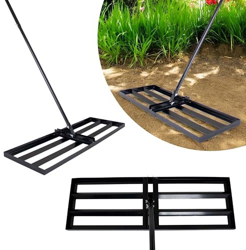 VASKO Rasenrechen Rasen Nivellierrechen Metall, Flächenebner, Rasenplanierer aus Metall, Rasen rechen für Rasenpflege, Rasenplanierrechen zum Nivellieren von Boden