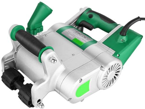 XCSCUK Elektrischer Wandfräser, Wandnut-Schneidemaschine, aufhängbarer Design-Staub, einmaliges Formen, Zement-Sand-Ziegel-Schneider, mit Tragebox (25mm+35mm)