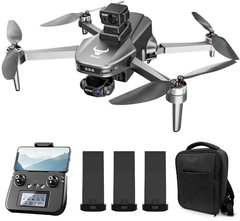 Teeggi SG109 MAX2 Drone con cámara 4K HD para principiantes, evita obstáculos 360°, 2 ejes cardán, 22 minutos de vuelo, GPS retorno inteligente, cuadricóptero profesional RC Drones, 3 baterías