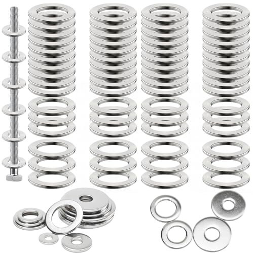 130 Pcs Rondelles Pour Gonds De Porte, Charnière De Porte De Rondelles, Pour Les Portes Intérieures, Évite l'Usure Du Métal Et Réduit Le Bruit, Il Existe 5 Tailles Différentes M8 M10 M12 M14 M16.
