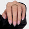 BTArtbox French Tip Press On Nails - 32 PCS Mandel Kunstnägel, Perfekte Passform & Natürliche Wiederverwendbare Silberne Kontur Weiche Gelnägel mit Nagelkleber und Geleekleber in 16 Größen, Rock Me