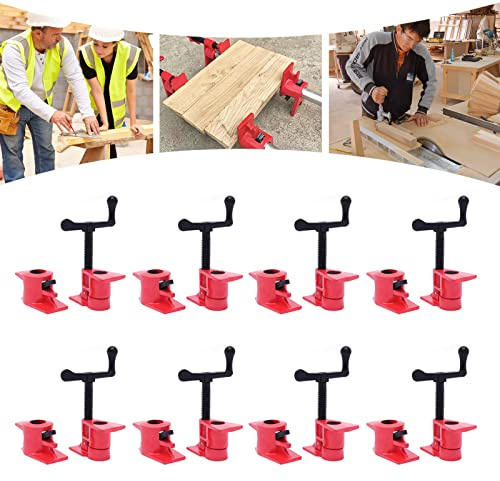 Lot de 8 serre-joints à vis 3/4 - Serre-joints à serrage rapide - En fer - Pour le travail du bois - Serrage et desserrage rapides - Clip F