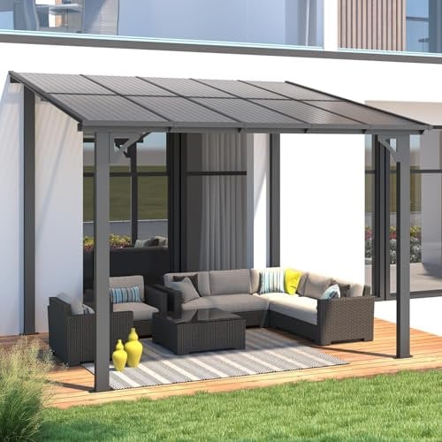 UNIONLINE 2.4x3m Aluminium Gazebo Outdoor, Black