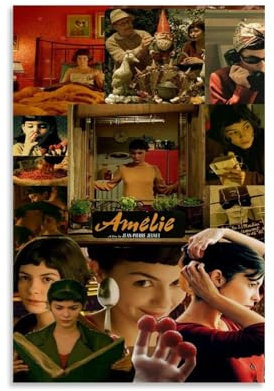 MNIJKDF Amelie Movie Role Collective Art Poster Dekorative Malerei Leinwand Wandkunst Wohnzimmer Poster Schlafzimmer Malerei 08x12inch(20x30cm)