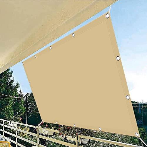 Toldo parasol para exteriores, 1,5 x 2,4 m, rectangular, transpirable, para jardín, piscina, terraza, balcón, color beige