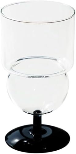 QMOWIZ Cerveza Tazas Vaso de Vino cristalino de Tallo Largo para Copa de cóctel de Vino Tinto y Blanco para Bar Jarra Cerveza