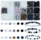 AWARDSEN 8mm Schwarze Perlen Glasperlen für Armbänder Perlen Zum Auffädeln Bunt Kandi Beads 360 Stück Bastelperlen DIY Machen Set Lose Kandi Beads für Schmuck Basteln