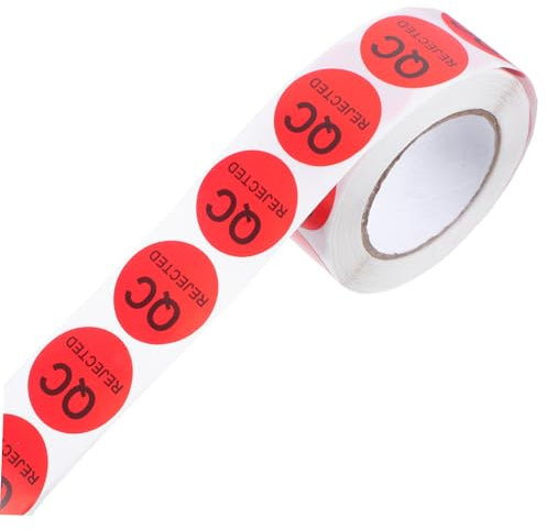 TEMPNAP 1 Rolle Qualitätsprüfungsetikettenaufkleber Qc Etikett Lagerbedarf Inventaraufkleber Lager Qc Aufkleber Qualitätstestetiketten Qc Aufkleber Etiketten Aufkleber Papieraufkleber