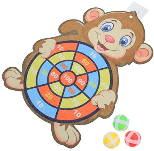 BESTonZON 1 Satz Dartscheibe mit klebriger Kugel klebrige Bälle für klebriges Ballspiel Brett mit klebrigen Kugeln Partytütenfüller für klebriger Ball Plastik Zufällige Farbe