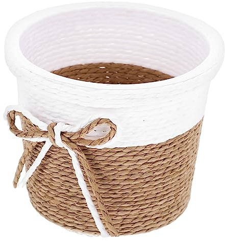 HIAKDOFT 4stücke Pflanzkorb Geflochten Für Pflanzen Dekorativer Blumenkorb Handwoven Pflanzbehälter Aufbewahrungskorb Im Pastoralen Stil Für Sukkulenten Und Blumen
