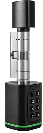 Cerradura de puerta con contraseña, cerradura electrónica de código de pin con aplicación clave de tarjeta IC de contraseña adecuada para puertas de 30-45 mm