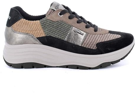 IGI&Co Damen Schuhe 8682800 Sneakers mit Schnürung, Schwarz , 38 EU