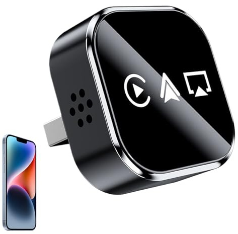 2026 Upgrade 3 In1 Screen Mirror For IOS Phone | Wired To Wireless Car Adapter Play | Portable Video Converter, For Audio Media Link Pair Mobile Phone Watch Movie