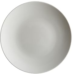 CER-POR Piatti Moderni LUNA Set 6 Piatti Dessert 20 Cm In Porcellana Bianca Eleganti