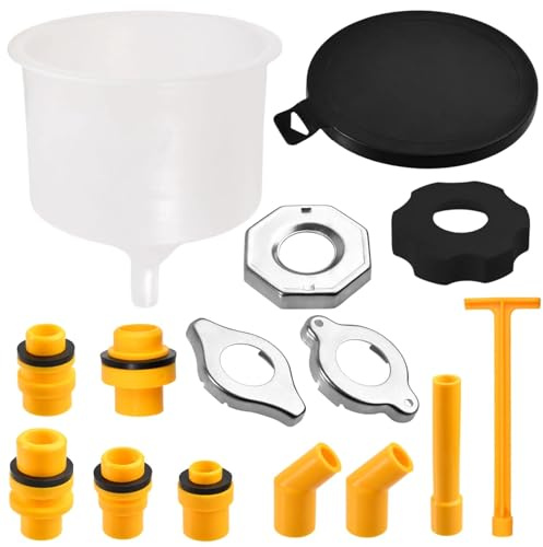LEONTOOL 15-Piece No-Spill Coolant Funnel Kit with Adapters and Extensions, Universal Radiator Burping Funnel, Fitment for Automotive Cooling System, Used for Most Vehicles