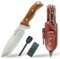 JEO-TEC Nº7 Coltello da Caccia, Outdoor, Bushcraft, Campeggio - Lama in acciaio inox BOHLER N690C - Custodia multi-posizionale - Fatto a mano in Spagna