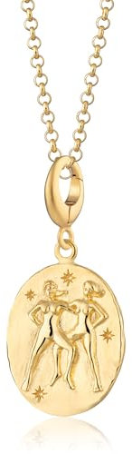 Lily Charmed - 18ct Gold Plated Gemini Zodiac Pendant Necklace