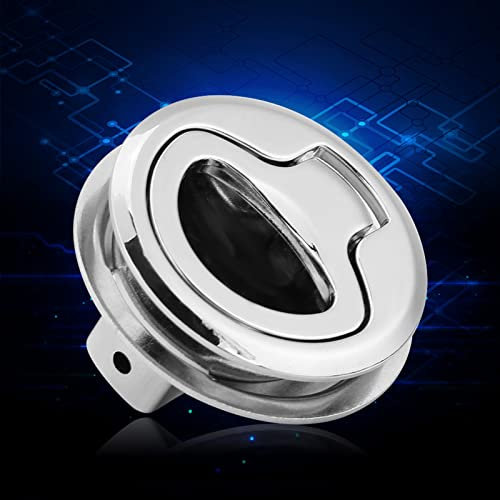 Ejoyous Pull Lock Möbelschlosser Möbelgriff Schloss Zinklegierung Rund für Camping Boot Wohnwagen Flush Hatch Locker Cabinet Pull Lift Hatch Fallenschloss, Tür/Plattenstärke 0,1–1 cm