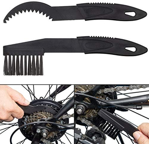 Cepillo de Limpieza para Cadena de Bicicletas, para cadenas, cassettes y ruedas dentadas, Cepillo para limpiar bicicletas, cerdas de nylon, limpieza de engranajes, kit de mantenimiento de la bici