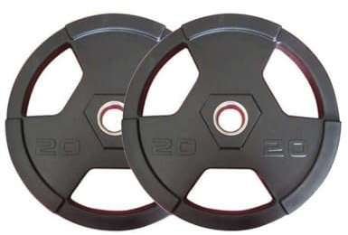 Jiande CPU Barbell 2-Inch Olympic Grip Plate, Set of 2 Plates, Grip Weight Plates Olympic Plate Sets, Olympic Plate Weights 2.5kg-25kg (Size : 20kg*2)