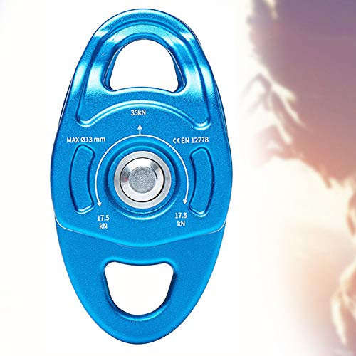 NANANA Seilrolle Umlenkrolle Lager Mobile Riemenscheibe, 35KN Kletterrolle Outdoor Travel Kletterseil Feste Riemenscheibe Mountain Crossing Pulley Klettern für Kletterabenteuerausrüstung, 113x60 Mm