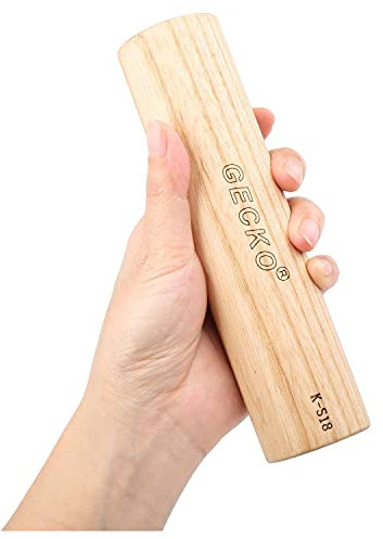 GECKO Maracas Sandhammer Percussion Shaker Instrument, Holz Natur Maraca für Erwachsene, verwendet in Live-Auftritten und Konzerten, geeignet für Kahun-Schlagzeuger, Gitarristen und Sänger