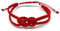 MYSTIC JEWELS - Armband Kabbalah, konzentrischer Knoten, Schutz gegen böse Augen, Glück, Good Luck (Rot)