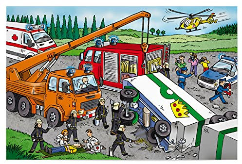artboxONE Poster 30x20 cm Für Kinder Feuerwehr Bunt hochwertiger Design Kunstdruck - Bild Feuerwehr Brand Feuer