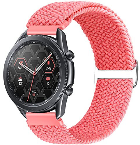 Runostrich 20mm Armband Geflochtenes Solo Loop Kompatibel mit Samsung Galaxy Watch 6/5/4 40mm 44mm/Watch 6/4 Classic 43mm 47mm 42mm 46mm/Watch5 Pro/Garmin Vivoactive 5/3/Garmin Venu Damen Herren