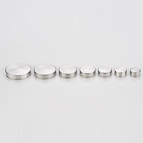 Kupfer-Spiegelschrauben, Durchmesser 10 mm, Möbelabstandsbolzen, dekorative Abdeckkappen, selbstschneidende Schrauben, Kappennagel, mattes Silber, 4 Stück