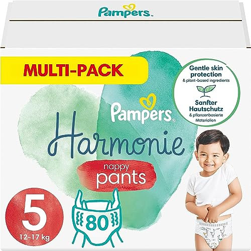 Pampers Baby Windeln Pants Größe 5 (12kg-17kg) Harmonie, 80 Höschenwindeln, Alte Version