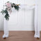 HEMEIREN Vorhänge Hochzeit Drape Organza Stoff 1,35 x 10m Tischläufer schiere Voile Schal Drapery Panels für Schlafzimmer VorhangHochzeit Hintergrund Zeremonie Rezeption Dekorationen(Weiß)