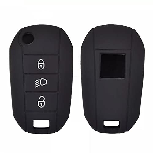 Silicone Clé De Voiture Housse De Protection À Distance Flip Key Shell Peau Protecteur Auto Accessoires 3 Boutons pour Peugeot 3008 208 308 RCZ 508 408 2008 407 307 4008