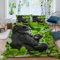 Lolosale Gorilla Bettwäsche 135x200 Atmungsaktive Weiche Mikrofaser Wald Natur Bettbezug mit ReißVerschluss Sommer 3 Teilig Bettwäsche Set Für Kinder Bettbezüge und 2 Kissenbezug 80x80 cm