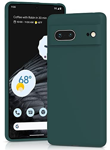 YATWIN für Google Pixel 7 Hülle, Premium Silikon Handyhülle mit Kameraschutz, Seidig-Weicher Berühren Ultra Dünne Stoßfeste Kratzfeste Schutzhülle, Grün