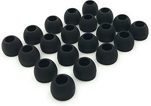 10 Pairs Medium Silicone Replacement Earbud Earphone Ear Buds Tips – 20x Black
