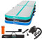 KM KM Fit Turnmatte Aufblasbar Airtrack Gymnastikmatte 5M Tumbling Matte Fitness-Matte inkl.Tragetasche, elektr.Luftpumpe&Flick-Set Yogamatte, Trainingsmatte UV-Beständig Turn- & Fitness Mint Grün