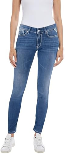 Replay Damen Jeans New Luz Skinny-Fit mit Power Stretch, Medium Blue 009-2 (Blau), 27W / 32L