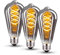 KANQIAO Edison Vintage Glühbirne E27, E27 LED Vintage Dimmbar 4W Retro LED Lampe Warmweiß Edison Glühbirne E27 Vintage Ideal für Nostalgie und Retro Beleuchtung im Haus Café Bar - 3 Stück （ST64-YHS）