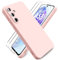 Ikziwreo Cover per Samsung Galaxy A55 5G + 2 Proteggi Schermo in Vetro Temperato,Custodia in Silicone Morbido TPU Liquido,Case Protettiva Gomma Antiurto - Rosa