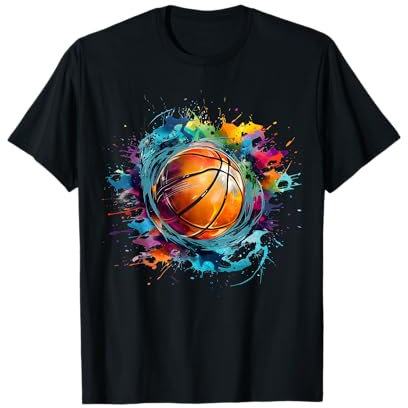 Basketballspieler Splash Art Baller Training T-Shirt