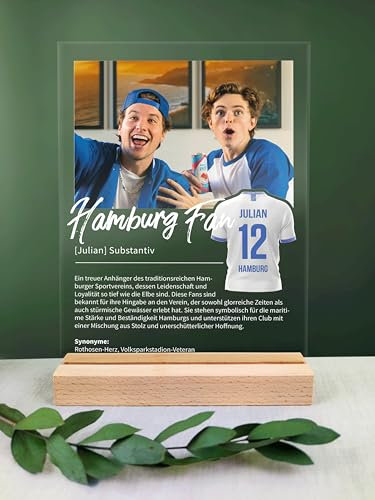 Hamburg Geschenk personalisiert - Acryl Geschenk - Definition: Hamburg Fan - Hamburg Fanartikel, Hamburg Fangeschenk, Hamburg Geschenke, Geschenk für Hamburgfans